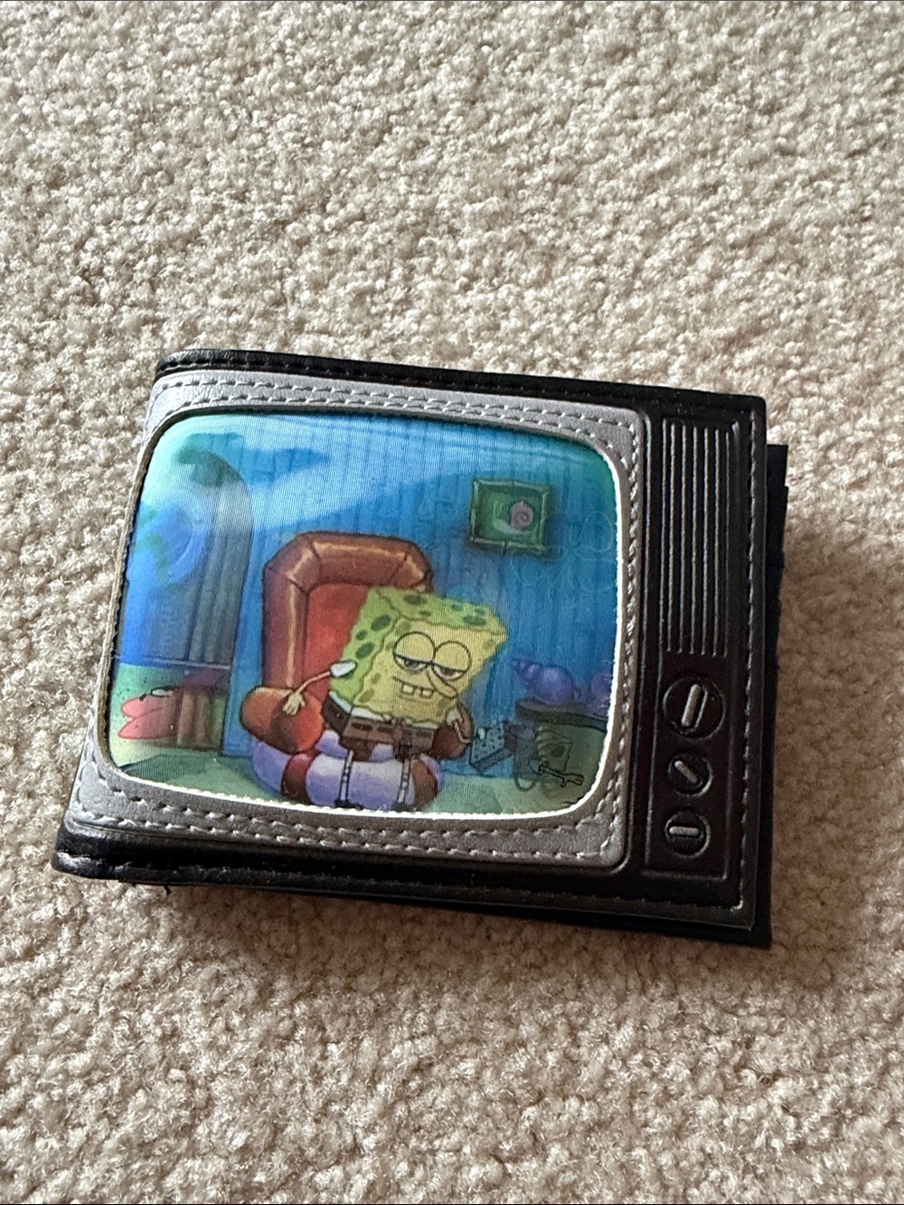Black SpongeBob TV Wallet - holographic